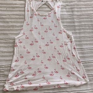 Summer flamingo tank